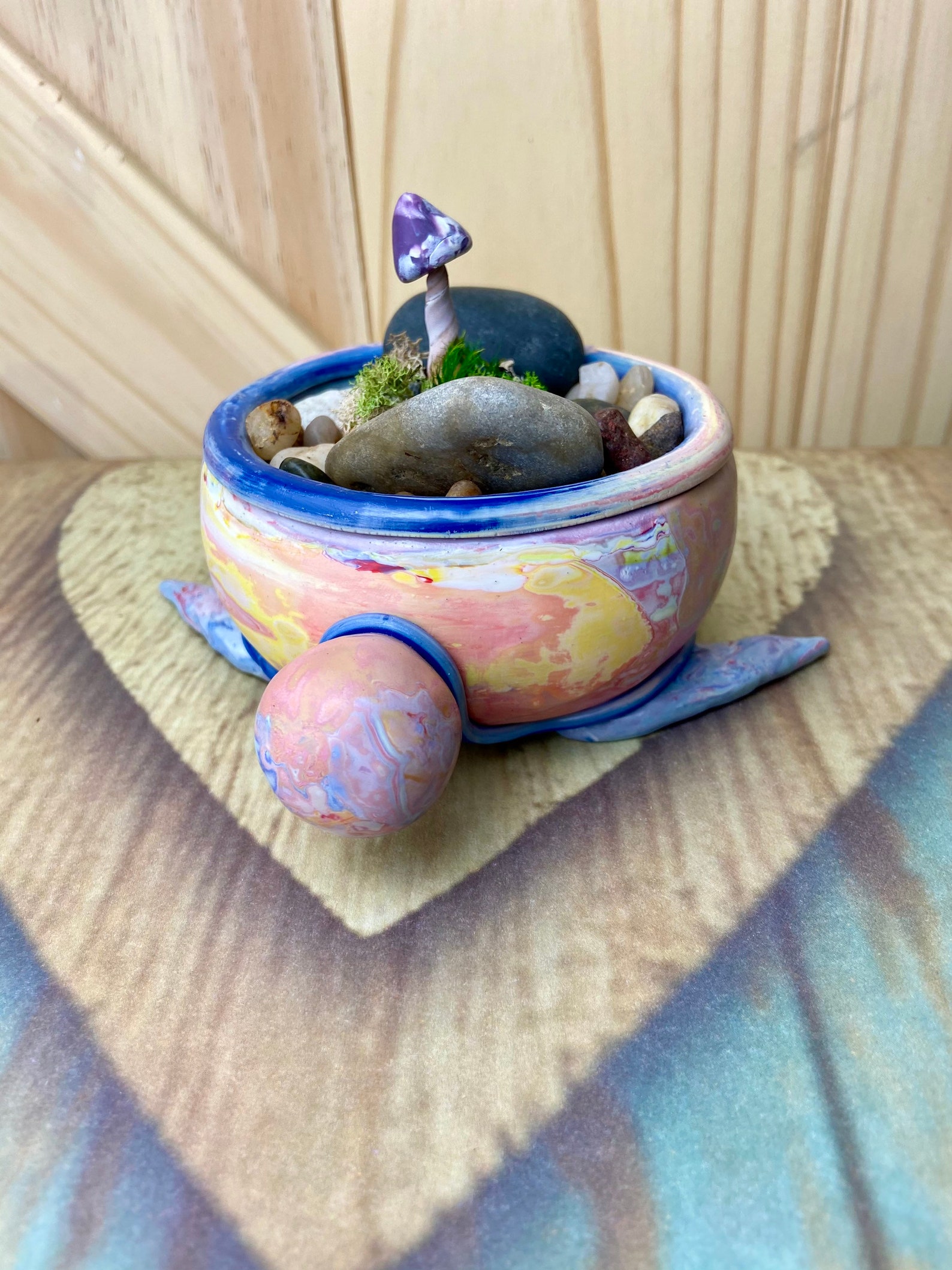 Turtle Planter Sea Turtle Planter Succulent Planter Cacti Etsy