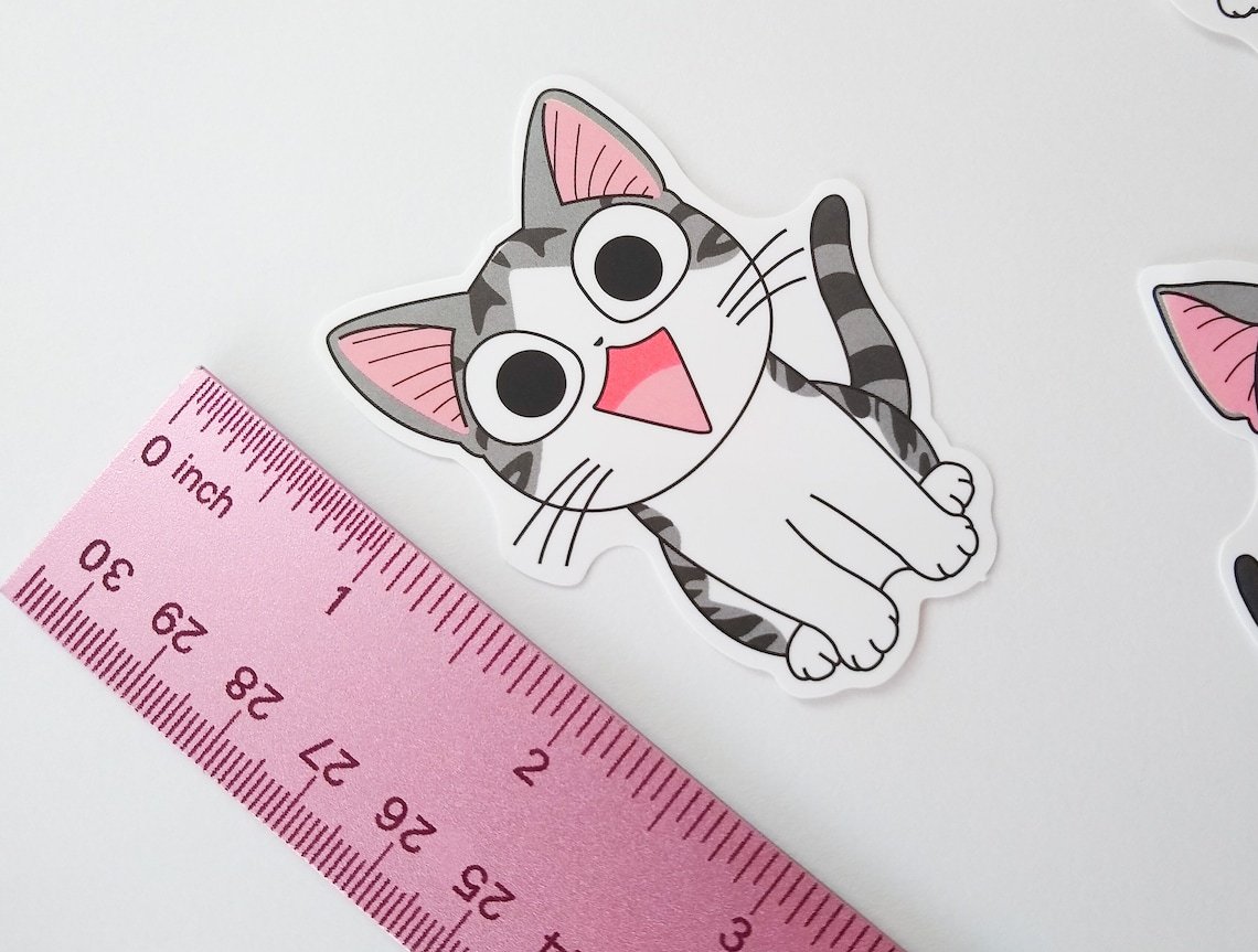 Cute Japanese Cat Cartoon Character LARGE Size Decal Vinyl Etsy