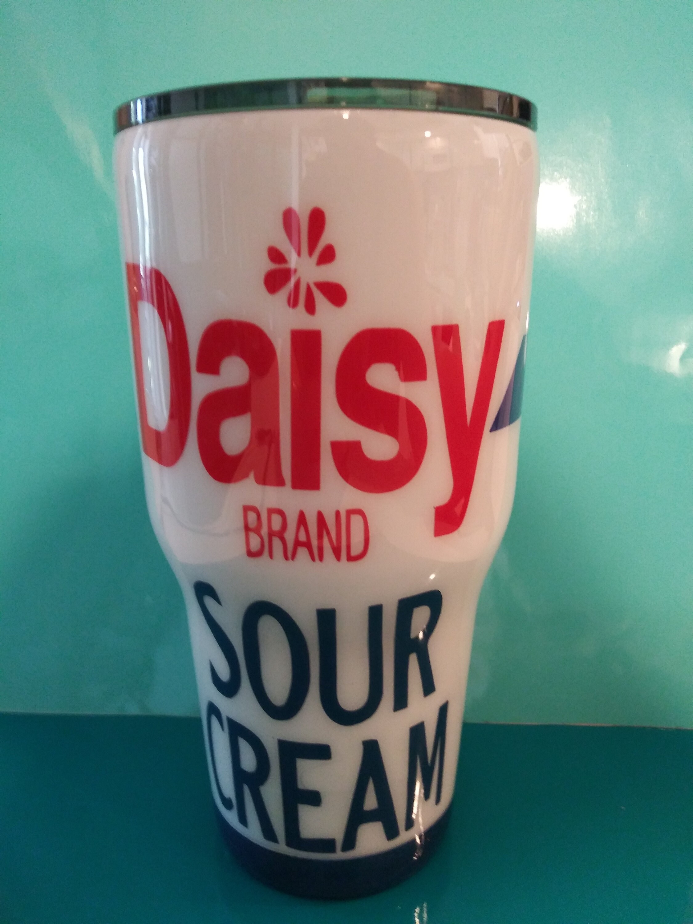 Daisy Sour Cream Do a Dollop of Daisy Custom Glitter Tumbler Etsy