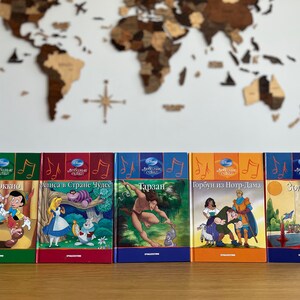Worldknown cartoon stories in Russian | Cinderella | Tarzan | Pinocchio | Alice in Wonderland | 5 volumes | Kids books in Russian language