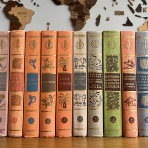 10-volume book set of the ‘Library of World Literature for Children’ series | Volumes 21-27 | Chukovsky | Marshak | Mikhalkov | Nosov