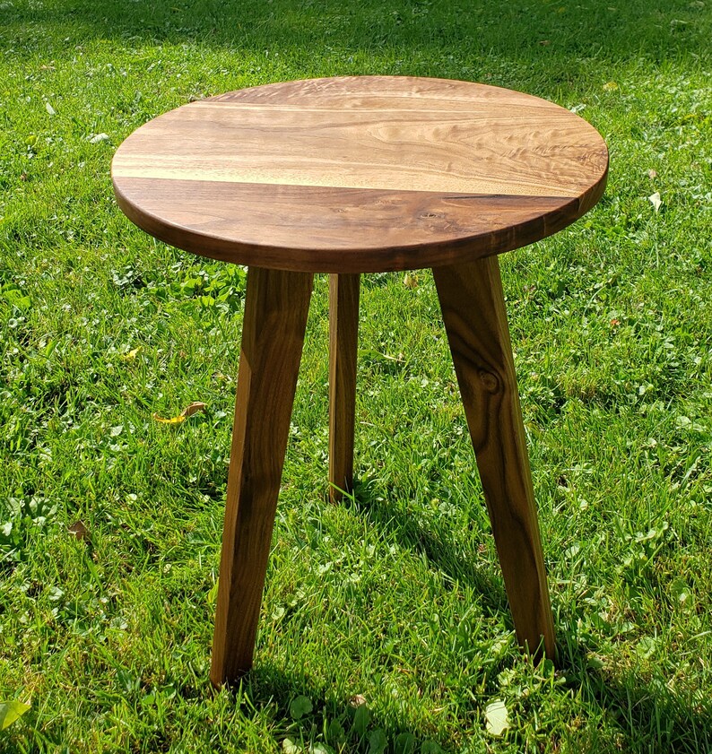 Mid-century Round Side Table Modern Table End Table Round - Etsy