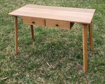 Modern office desk with drawers, mid-century desk, computer desk, bureau, console table, solid wood desk, home office desk,