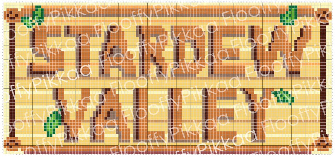 Stardew Valley Logo Cross Stitch PATTERN ONLY 21cmx10cm - Etsy