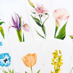 Segnalibri floreali, in confezioni o singolarmente, 8 modelli di fiori diversi