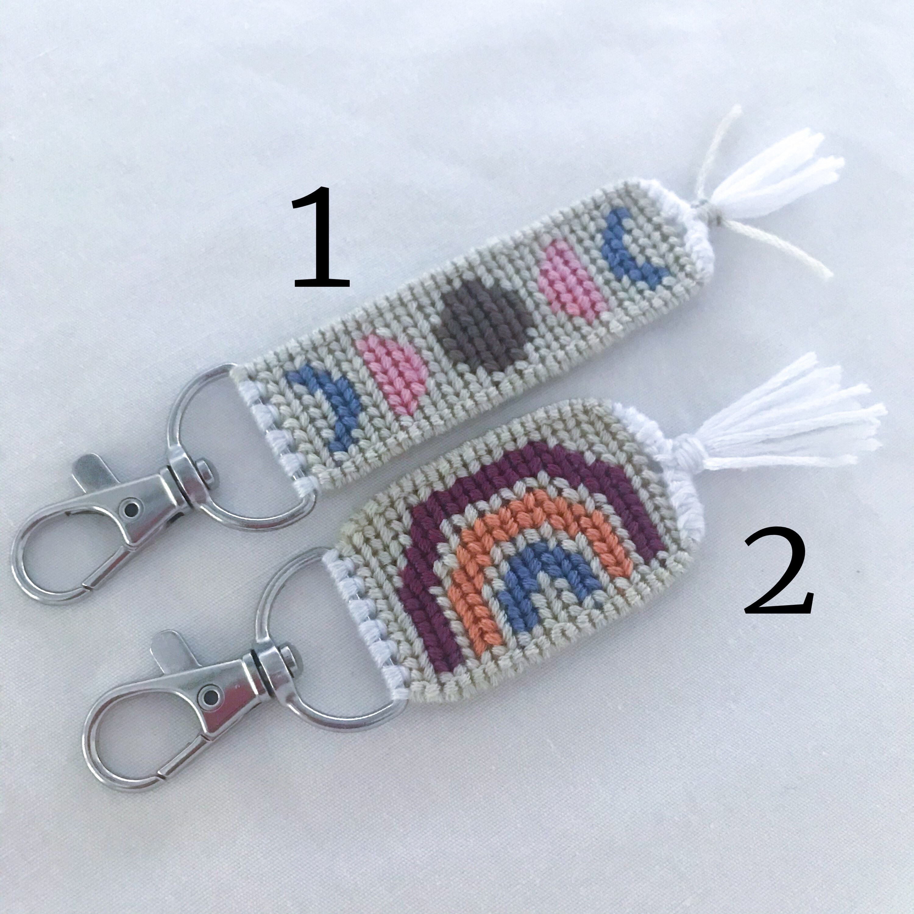 Keychain Collection Friendship Bracelet Knotted Keychains Etsy