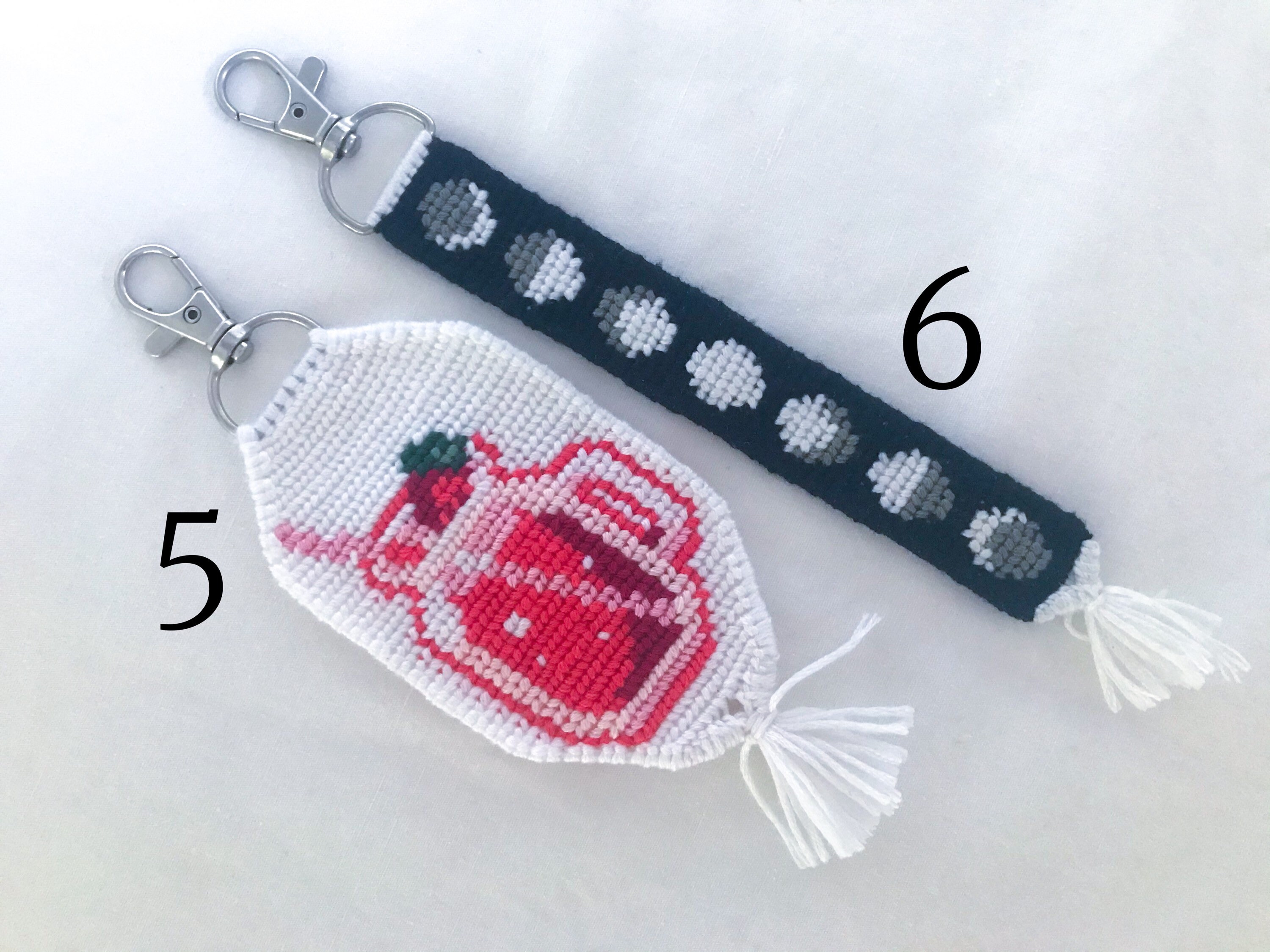 Keychain Collection Friendship Bracelet Knotted Keychains Etsy
