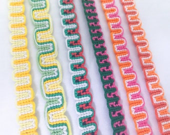 Vertical Wave How To Make Wave Friendship Bracelet Fruit Wave