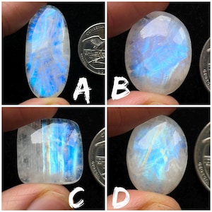 Top AAA+ Quality  Natural Rainbow Moonstone Cabochon Loose Gemstone For Making  Jewelry and pendant