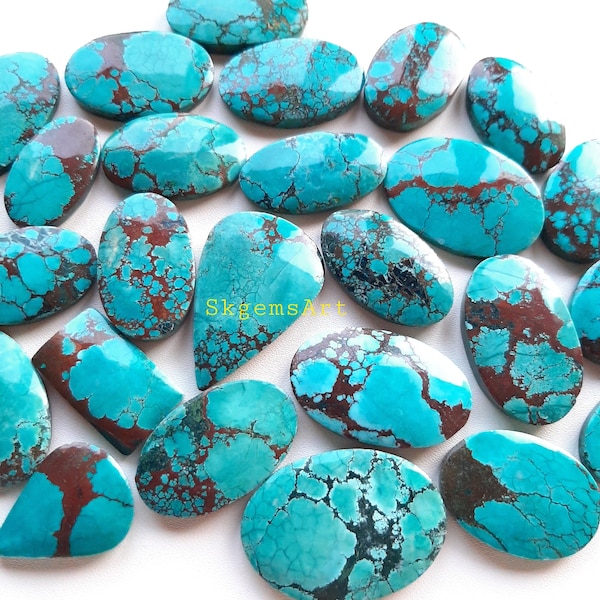 MAGNESITE TURQUOISE Cabochon Wholesale Lot By Weight With Different Shapes And Sizes Used For Jewelry Making