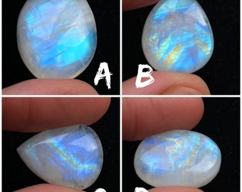 Top AAA+ Quality  Natural Rainbow Moonstone Cabochon Loose Gemstone For Making  Jewelry and pendant