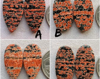 New Peanut Obsidian Earrings Pair Cabochon, Loose Gemstone For Making Jewellery, Earrings