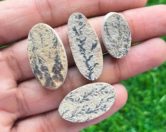 4 pcs Lot High Quality Psilomelane Dendrite Cabochon Loose Gemstone For Making Jewellery Pendant