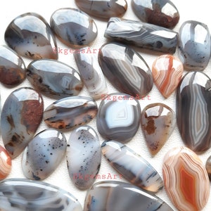 Botswana Agate  Cabochon Wholesale Lot By Weight With Different Shapes And Sizes Used For Jewelry Making