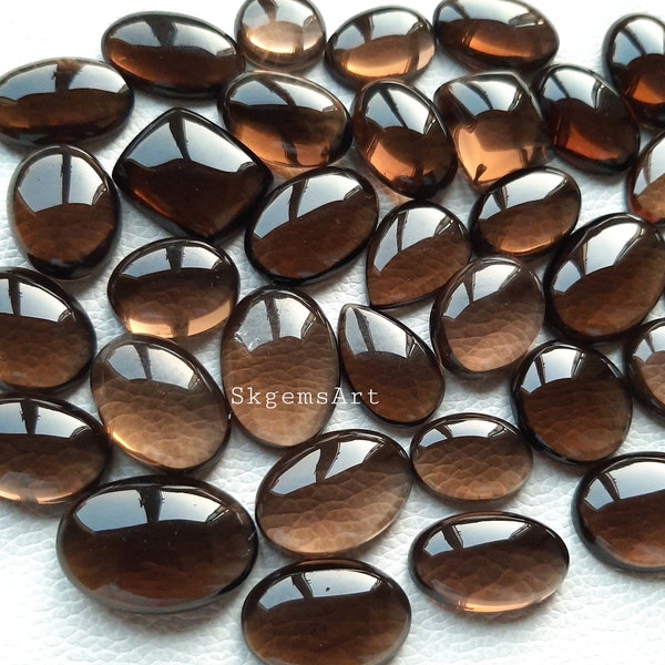 SMOKEY QUARTZ Cabochon Wholesale Lot By Weight With Different Shapes And Sizes Used For Jewelry Making