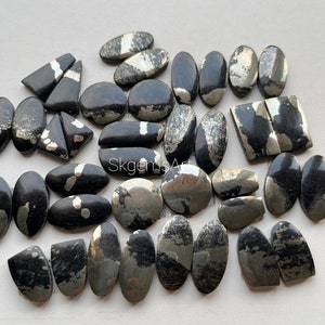 New Apache Gold Pyrite Matched Pair Cabochon Wholesale Lot By Weight With Different Shapes And Sizes Used For Jewelry Making