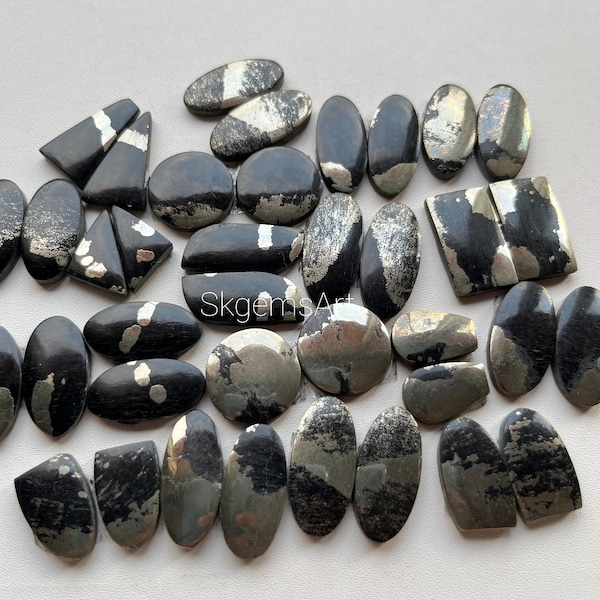 New Apache Gold Pyrite Matched Pair Cabochon Wholesale Lot By Weight With Different Shapes And Sizes Used For Jewelry Making