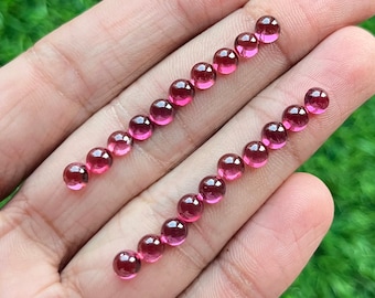 New 5mm 20pcs Lot Natural Rhodolite Garnet Cabochon Loose Gemstone For Making  Jewelry and pendant