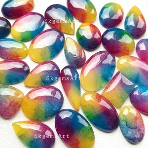 Colorful Solar Quartz Cabochon Wholesale Bulk , Cabochon , Loose Gemstone For Jewelry Making