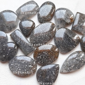 Natural Black Sunstone Cabochon Wholesale Lot  Cabochon By Weight With Different Shapes And Sizes Used For Jewelry Making