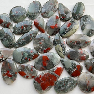 New Red Dot Jasper Cabochon Wholesale Lot By Weight With Different Shapes And Sizes Used For Jewelry Making