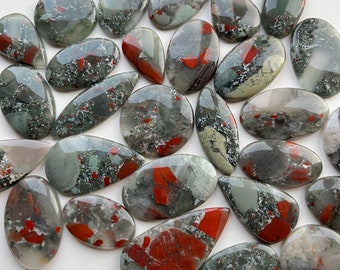 New Red Dot Jasper Cabochon Wholesale Lot By Weight With Different Shapes And Sizes Used For Jewelry Making