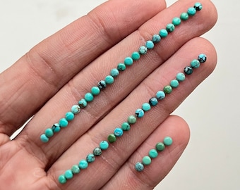 3mm 50pcs Pack Natural Tibetan Turquoise Flat Back Gemstone For Jewelry Making, Pendant, Ring