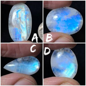 Top AAA+ Quality  Natural Rainbow Moonstone Cabochon Loose Gemstone For Making  Jewelry and pendant