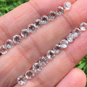 New 20 pcs Lot 5mm Natural Crystal Faceted Round Shape Loose Gemstone for Making Jewelry