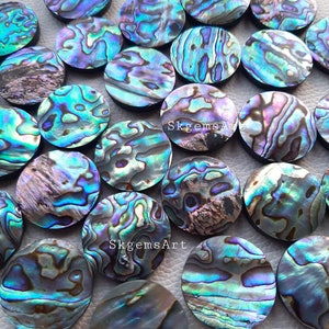 ROUND Abalone Shell/Shell Cabochon Wholesale Lot By Weight With Different Shapes And Sizes Used For Jewelry Making