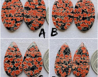 New Peanut Obsidian Earrings Pair Cabochon, Loose Gemstone For Making Jewellery, Earrings