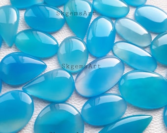 CHALCEDONY QUARZ, Großhandels Cabochon Lot nach Gewicht mit verschiedenen Formen und Größen für die Schmuckherstellung verwendet