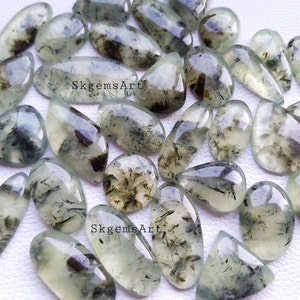 Natural PREHNITE Cabochon Wholesale Lot By Weight With Different Shapes And Sizes Used For Jewelry Making