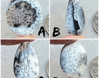 Cabochon d'opale dendrite pittoresque naturel, avec des pierres précieuses en vrac à prix très bas pour la fabrication de bijoux