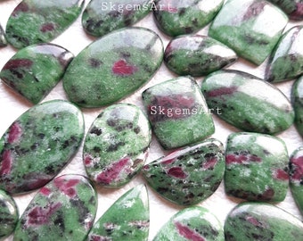 Natural Ruby Zoisite Cabochon Wholesale Lot By Weight With Different Shapes And Sizes Used For Jewelry Making