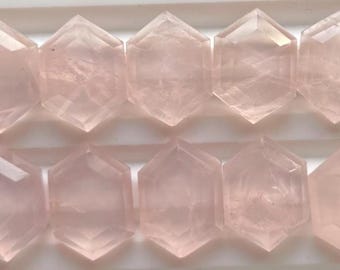 Selected 10x14mm Natural Rose Quartz Step Cut - Top Quality Rose Quartz Stepcut Flat Back Gemstone 10 Pieces Lot For Jewelry Making