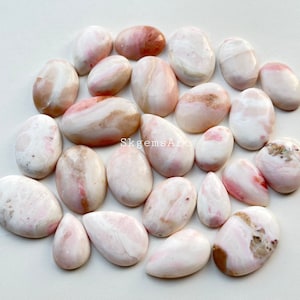 PINK Opal Cabochon Wholesale Lot  Cabochon By Weight With Different Shapes And Sizes Used For Jewelry Making
