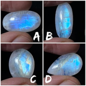 Top AAA+ Quality  Natural Rainbow Moonstone Cabochon Loose Gemstone For Making  Jewelry and pendant