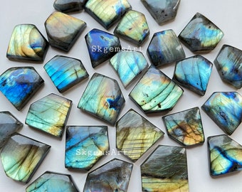 KITE Form Labradorit Großhandel Lot AAA+ Blau und Multi Beide Feuer Rund Cabochon Lose Edelstein zur Schmuckherstellung