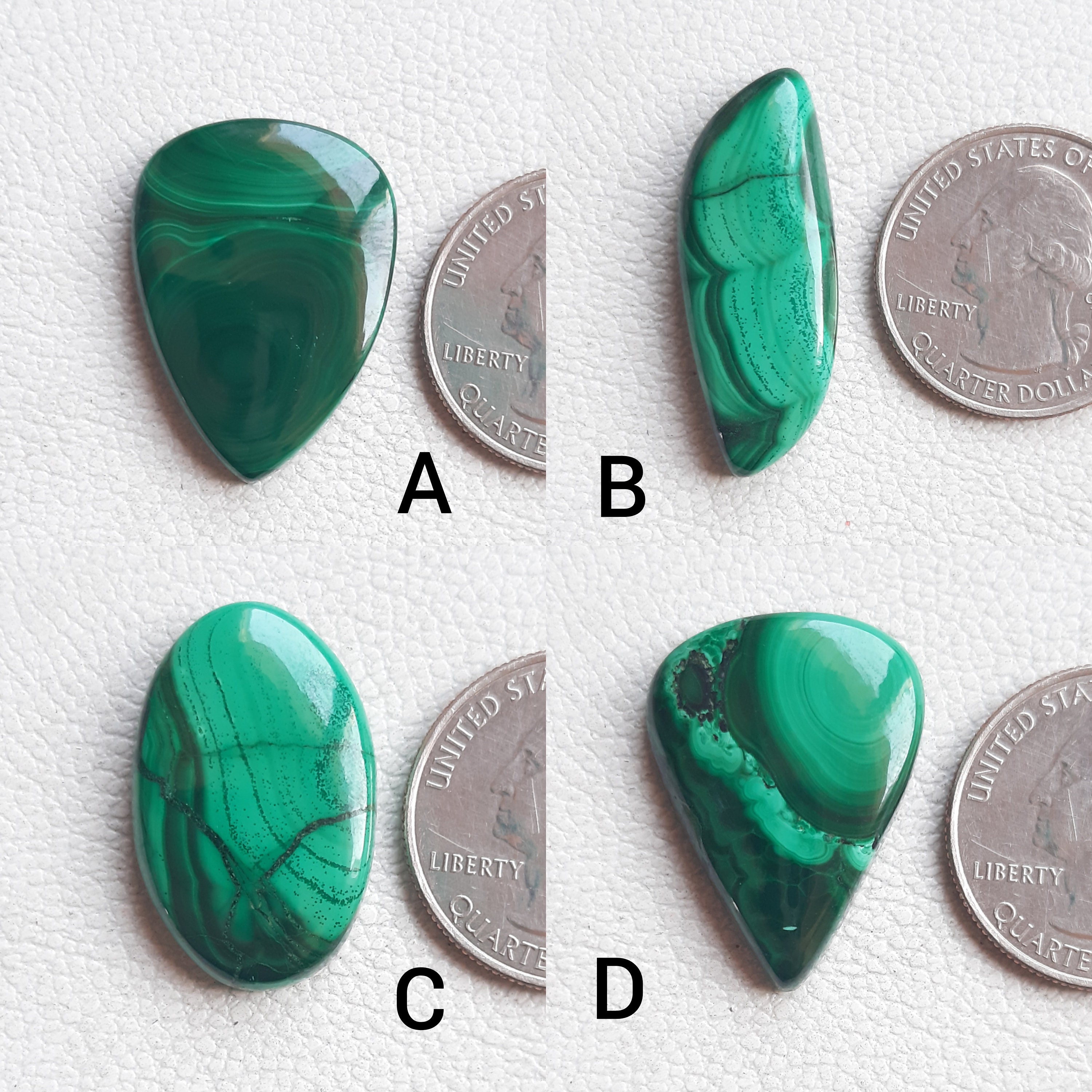 Natural Malachite Cabochon, With Very Cheap Price Loose Gemstone For Jewelry Making