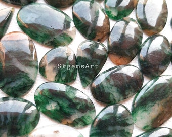 Green Aventurine Wholesale Lot  Cabochon By Weight With Different Shapes And Sizes Used For Jewelry Making