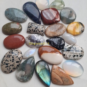 Wholesale Lot of Mixed Natural Gemstone Cabochon By Weight With Different Shapes And Sizes Used For Jewelry Making image 2