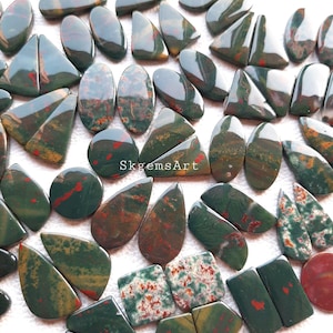 Wholesale Rate BLOODSTONE Pair Cabochon Wholesale Lot By Weight With Different Shapes And Sizes Used For Jewelry Making