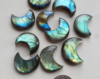AAA+ Blue and Multi Both Fire Labradorite Moon Loose Gemstone For Jewelry Making