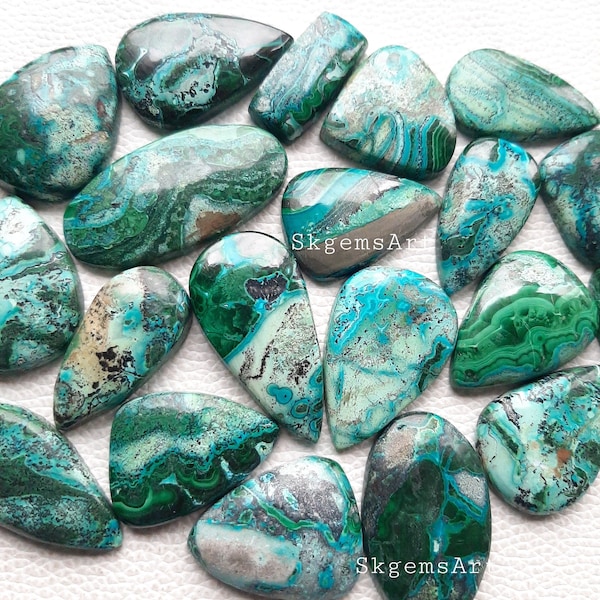 Wholesale MALACHITE CHRYSOCOLLA Cabochon,High Polish Cabochon  Loose Gemstone For Jewelry Making