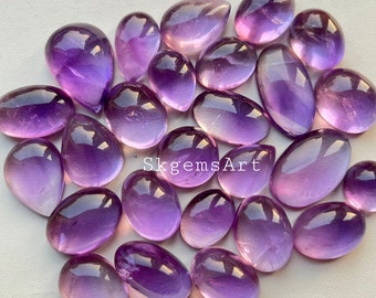 New Pink Amethyst Cabochon Wholesale Lot By Weight With Different Shapes And Sizes Used For Jewelry Making