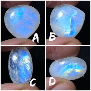 Top AAA+ Quality  Natural Rainbow Moonstone Cabochon Loose Gemstone For Making  Jewelry and pendant