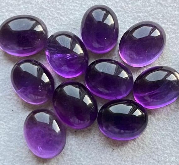 Lot En Gros D'Améthystes Calibrées - Pierres Naturelles Violet Mauve, Taille Émeraude, Non Certifié