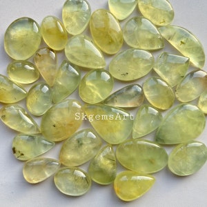 New Australian Prehnite Cabochon By Weight With Different Shapes And Sizes Used For Jewelry Making