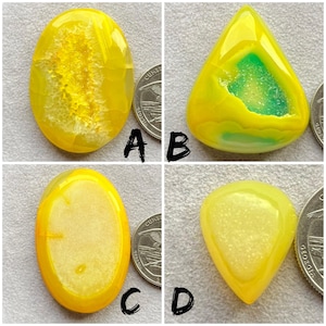 Lote de atacado de cabochão druso de janela amarela, para fabricação de joias a preço de banana